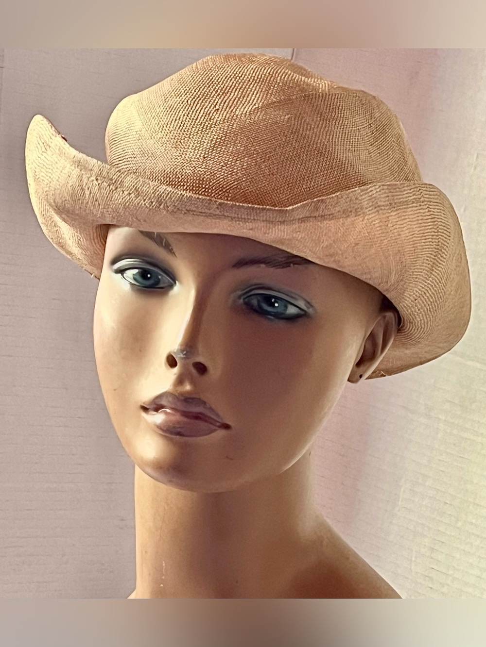 Adolfo Paris MCM Vintage Soft Straw Roller Hat
